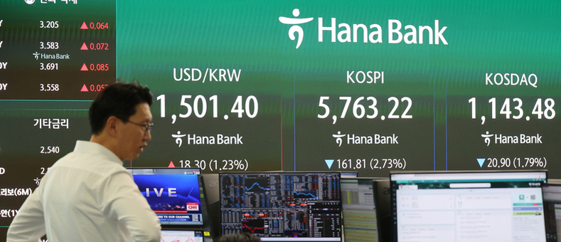 코스피, 고유가·고환율 영향에 3 하락...
