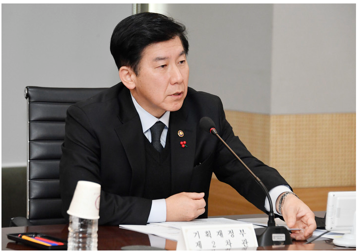 ▲최상대 기획재정부 2차관이 27일 '2023년 공공기관 투자집행 점검 회의'에서 발언하고 있다. <사진=기재부 제공>