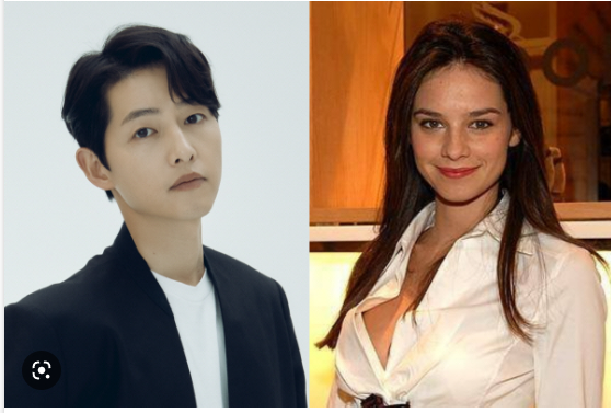 ▲송중기(왼쪽), 케이티 루이스 사운더스. <사진=SNS>