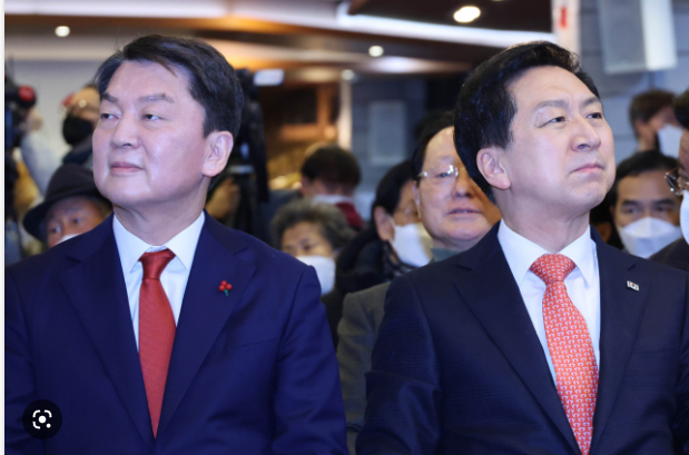▲국민의힘 전당대회 각종 여론조사에서 안철수 의원의 상승세가 두드러지고 있는 반면 양강구도를 형성한 김기현 의원 지지율은 정체 현상을 보이면서 결선투표가 치러질 가능성이 높아졌다. <사진=SNS>