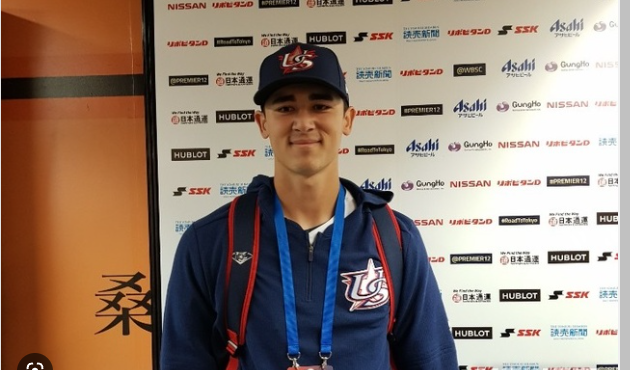 ▲ 미국 야구대표팀 노아 송이 15일 일본 도쿄돔에서 열린 2019 WBSC 프리미어12 슈퍼라운드 대만과의 경기 후 인터뷰를 하고 있다. <사진=SNS>