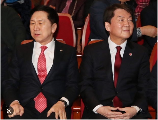 ▲국민의힘 차기 당대표 적합도에서 김기현 후보가 안철수 후보를 크게 앞서고 있다. <사진=SNS>