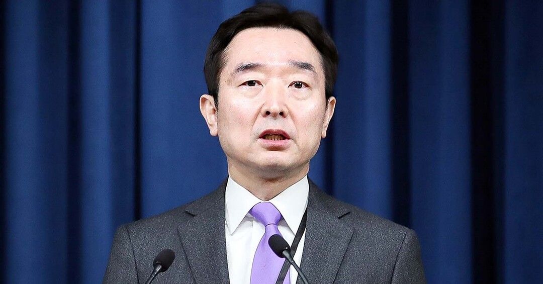 ▲ 이도운 대통령실 대변인이 19일 서울 용산 대통령실 청사에서 윤석열 대통령 일본 순방 관련 브리핑을 하고 있다. <사진=대통령실 제공>