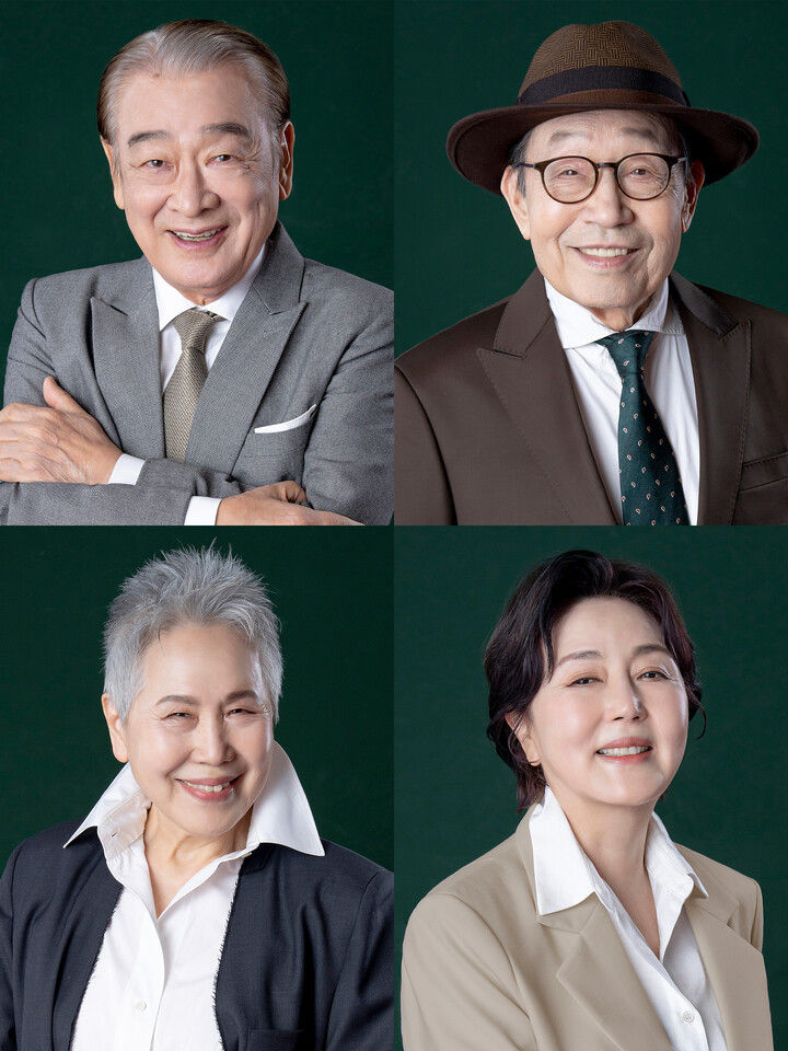 ▲연극 '장수상회'에 출연하는 이순재, 신구, 박정자, 김성녀. <사진=극단장수상회, 쇼앤텔플레이 제공>