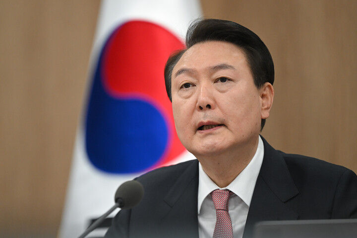 ▲ 윤석열 대통령이 21일 서울 용산 대통령실 청사에서 열린 국무회의를 주재하고 있다. <사진=대통령실 제공>