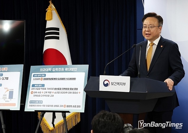 2025학년도 의대 정원 2000명 증원…“2035년까지 의사 1만명 확충”