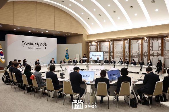 ▲ 윤석열 대통령은 국민통합 추진성과 및 전략 보고회에 참석했다.