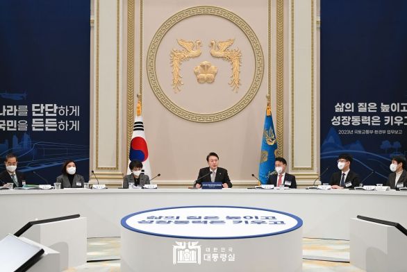 ▲ 윤석열 대통령, 국토교통·환경 정책 방향 보고회