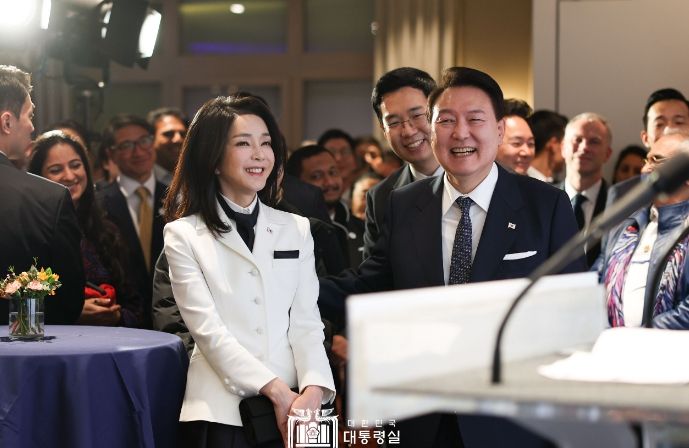 ▲ 윤석열 대통령, 다보스 한국의 밤 행사 참석