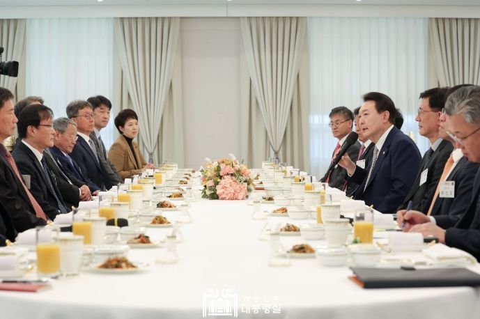 ▲ 윤석열 대통령, 바라카 원전 기업인 초청 오찬 간담회