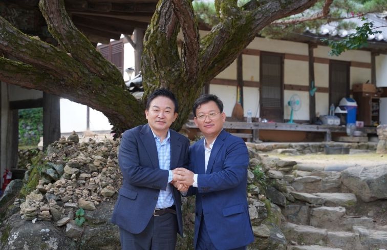 ▲ 김형동 의원, 지난해 원희룡 국토부 장관 안동으로 초청
